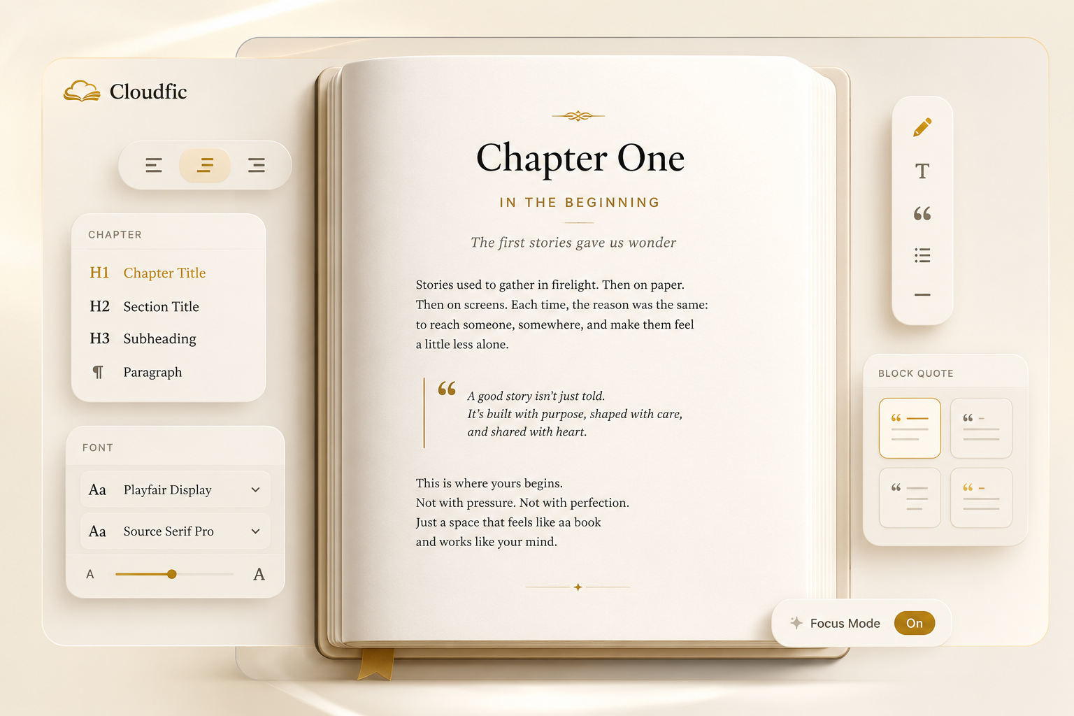 Cloudfic writing environment