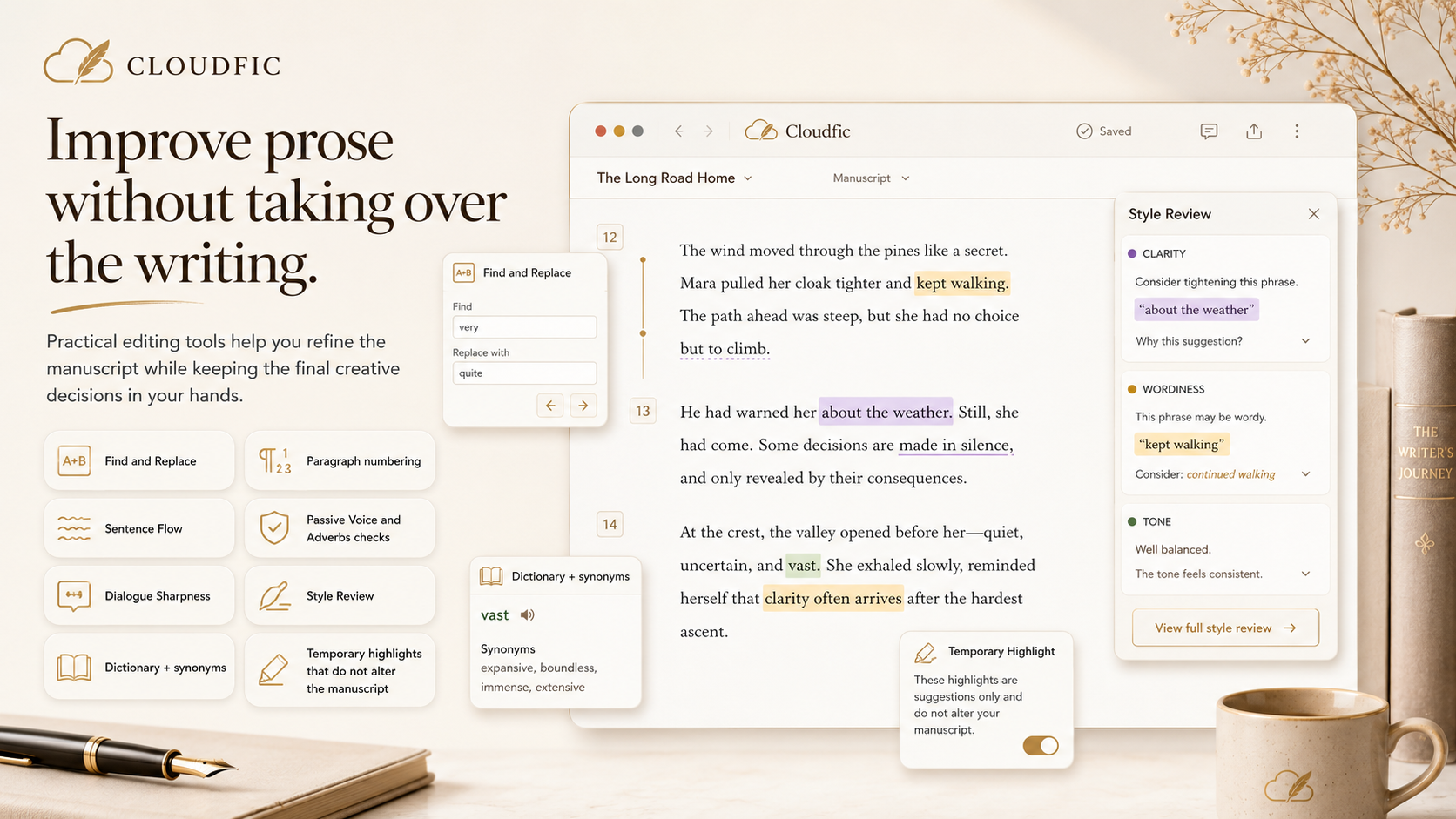 Editing tools inside Cloudfic